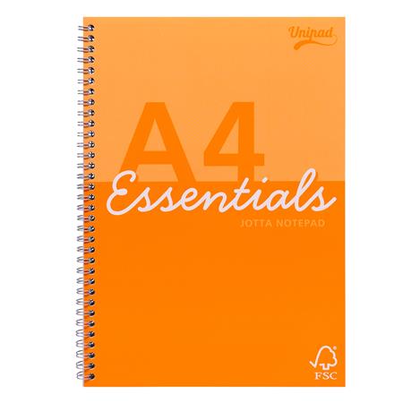 Spirálfüzet, A4, vonalas, 80 lap, PUKKA PAD "Unipad Essentials Jotta", vegyes